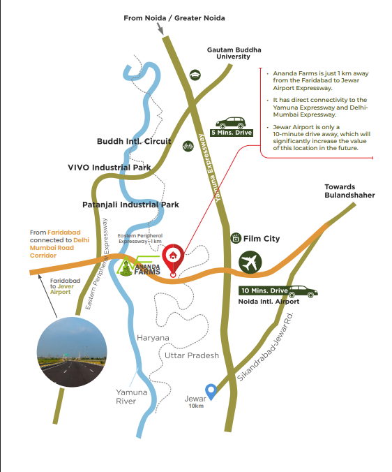Ananda Farms Location Map